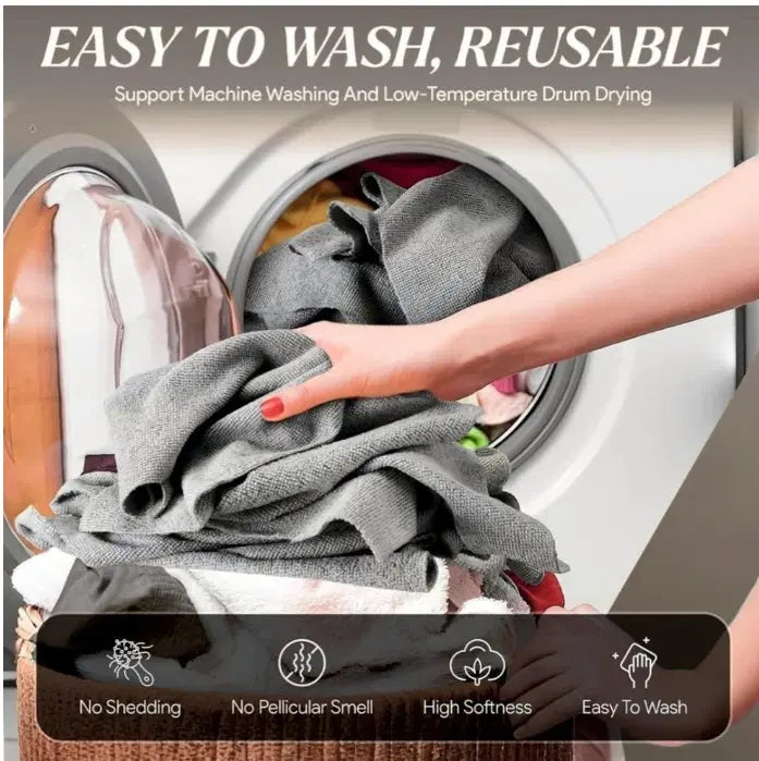 Microfiber Cleaning Cloth Roll, 4000 Times Washable - 10X Cheaper Than Paper Kitchen Towel Roll - Ultra Absorbent Lint Free Microfiber Cleaning Cloth for Kitchen - Tearable
