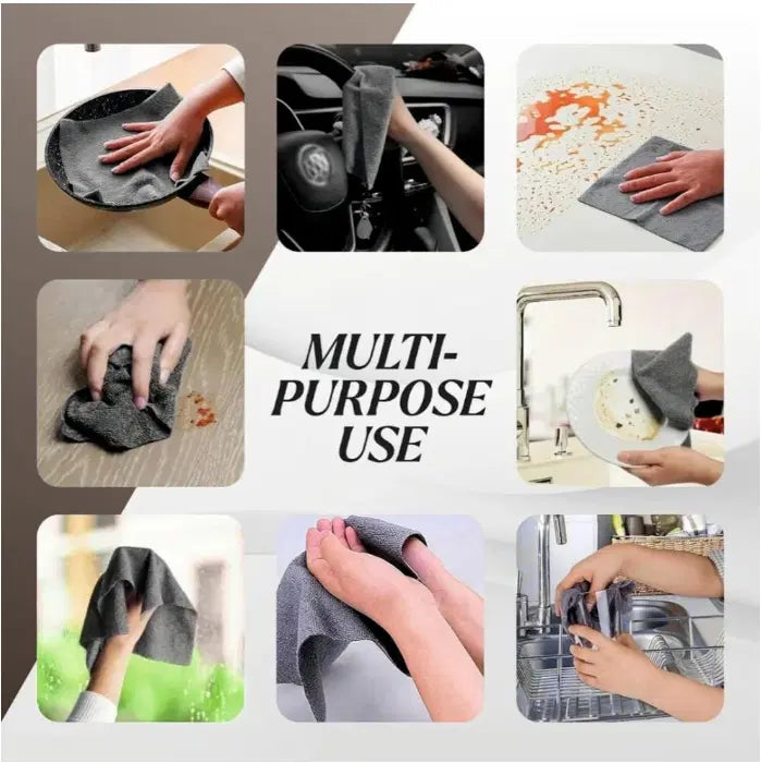Microfiber Cleaning Cloth Roll, 4000 Times Washable - 10X Cheaper Than Paper Kitchen Towel Roll - Ultra Absorbent Lint Free Microfiber Cleaning Cloth for Kitchen - Tearable